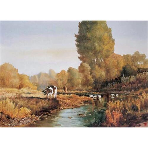 Diy diamond painting cross stitch Needlework mosaic diamond embroidery Dairy cow and forest pattern hobbies & crafts A6283R