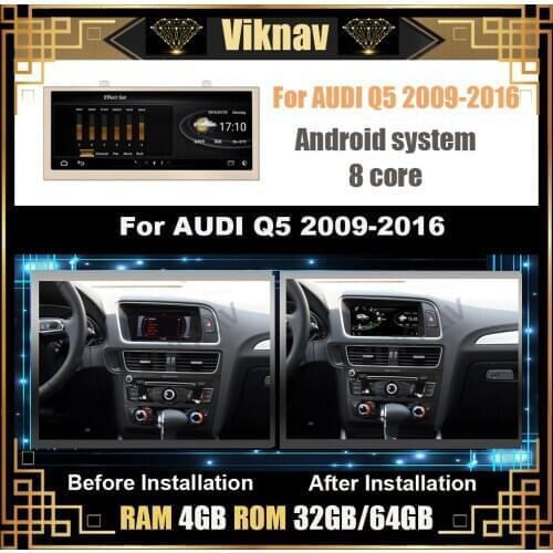 Car GPS radio multimedia player for Audi Q5 2009-2016 Android auto GPS navigation stereo head unit tape recorder