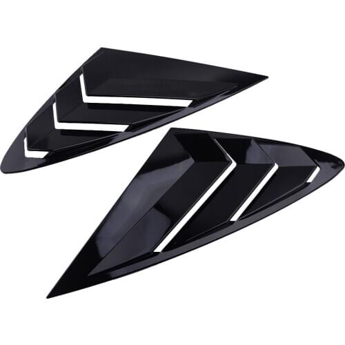 Beler 1 Pair Glossy Black Car Rear Side Window Vent Scoop Louver Fit For Hyundai Sonata DN8 2020 2021