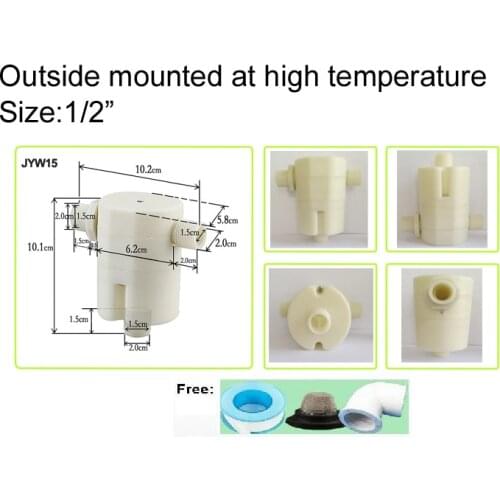 Free Shipping 1/2" Outside mounted Automatic Float Valve Water Level Control Valve For Solar Water Tank Tower Pool
