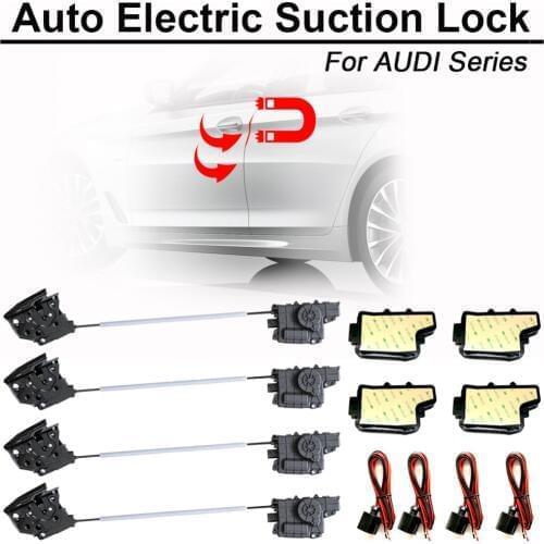 CARBAR Smart Auto Electric Suction Door Lock for Audi Series Automatic Closing Super Silence 4 Door Installing Car Vehicle Door