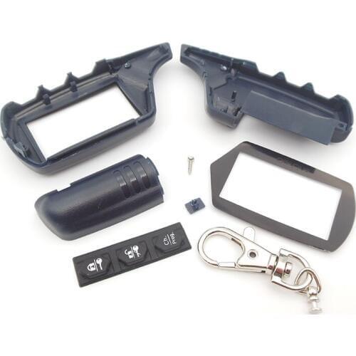 Russia version EZ-Alpha case keychain for Jaguar EZ-Alpha lcd remote two way car alarm system free shipping