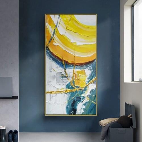 Color graffiti abstract murals living room decorative painting blue print poster living room image, sailor decor, aux table