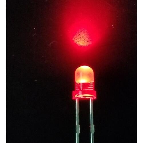 DOXA 1000Pcs 5mm single flash red LED LED5MM long legs white hair red single flash self Flash LED lamp beads