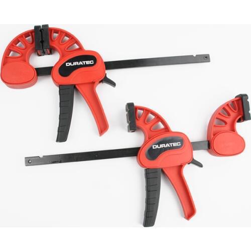 DURATEC New F style bar clamp wood working tools quick grip F clamp 4/6/12/18/24 inch plastic carpentry clamps quick release