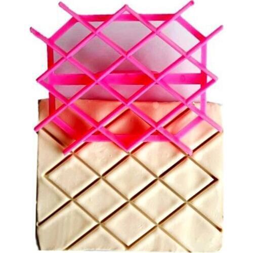 Cookie Tools Hot & New Fondant Embosser Flower Cookie Cutters Diamond Shaped Biscuit Molds Decorating Cake Tools