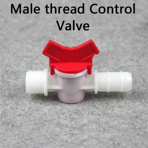 Male thread Control Valve Garden Water Drip Irrigation Fittings Agriculture Tools Plastic Garden Tube Switch 1 Pc