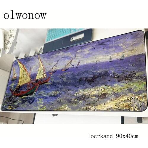 Van gogh pad mouse computer gamer Fashion mouse pad 900x400x3mm padmouse HD pattern mousepad ergonomic gadget office desk mats