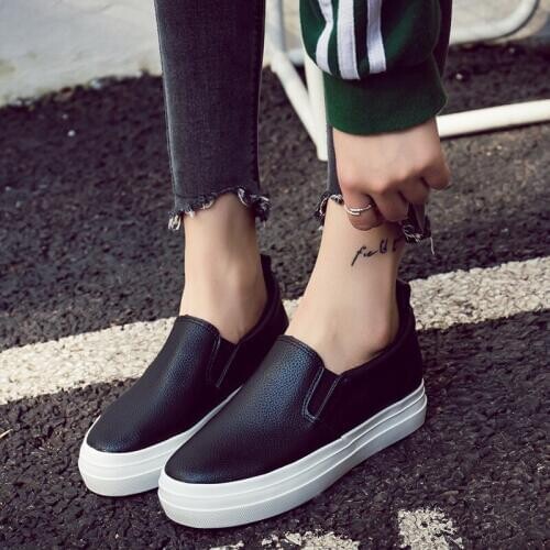 White Shoes Woman High Heel Sneaker Womens Casual Shoes Soft Hidden Wedge Sneakers Harajuku Chunky Trainers Women Casual shoes