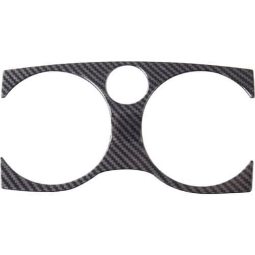 Car Styling Carbon Fiber Color Console Water Cup Holder Frame Cover Trim for -BMW 5 Series G30 2018-20