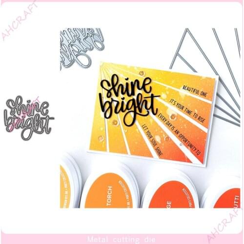Sunshine words Metal Cutting Dies for DIY Scrapbooking Photo Album Decorative Embossing PaperCard Crafts Die 2021