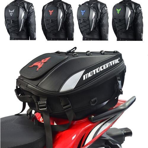 Fashion Waterproof Motorcycle Tail Bag Multi-functional Durable Motorcycle Rear Seat Bag High Capacity Motorcycle Rider Backpack