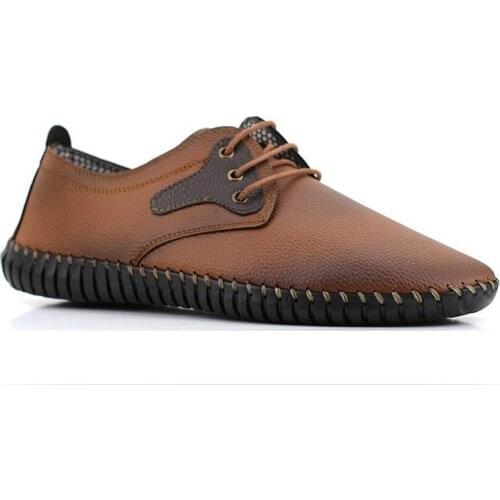 Mens Summer Style Brown Air Mesh Faux Leather Black Sole Comfortable Casual Fast Shipment