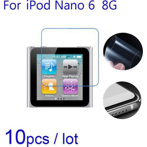 10pcs/lot Soft Screen Protectors for Apple Ipod Nano 6 LCD Clear/Matte/Nano Anti-Explosion Protective Films for ipod Nano 5 MP3