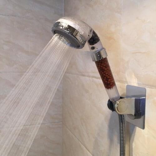 Bathroom 3-Function SPA Shower Head With Switch High Pressure Anion Filter Bath Head Water Saving Shower SPA Nozzle Adjustable