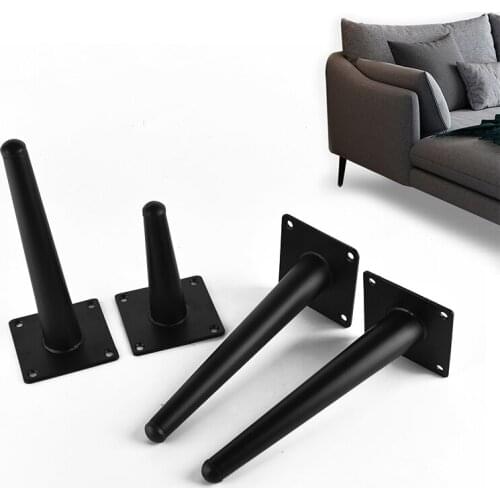 1 piece Furniture cabinet legs Black metal support foot Table sofa bench bearing leg Kitchen bathroom cabinet hardware supporter