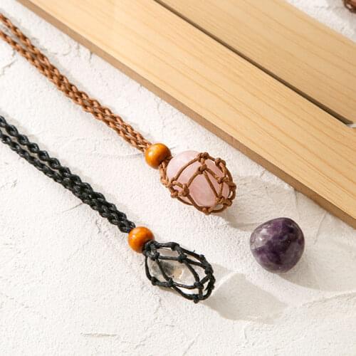 Crystals Pendant Stone Holder Necklace Cord For Making Jewelry Perfect For Making Amulets Jewelry Beads Gems DIY Crafts way