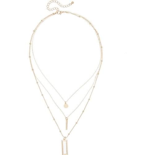 GOLD PLATED MULTI LAYERS DELICATE CHARMS NECKLACE