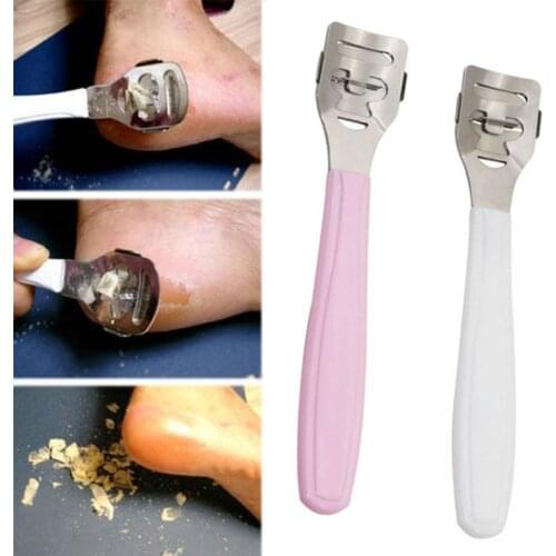 Professional Stainless Steel Callus Corn Hard Skin Remover Plastic Handle Foot Rasp Heel File Scrubber Pedicure Nail Care Tool