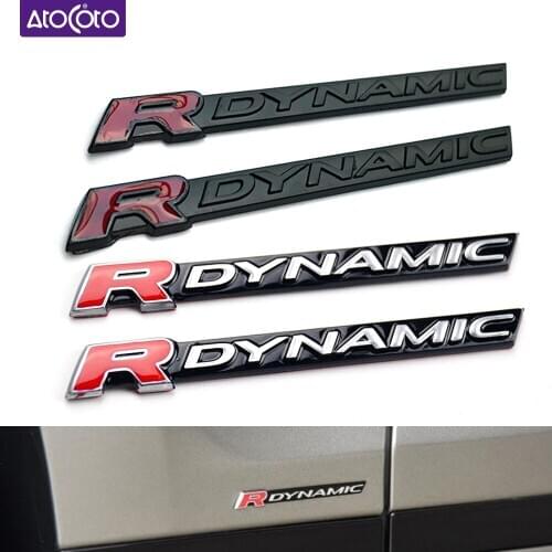 R DYNAMIC Bar Emblem for Range Rover VELAR Sport Edition Car Styling Fender Logo Lower Side Door Black Silver Decoration Sticker
