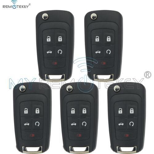 Remtekey 5pcs Key Shell for Buick Chevrolet cruze 4 Button with panic car key case