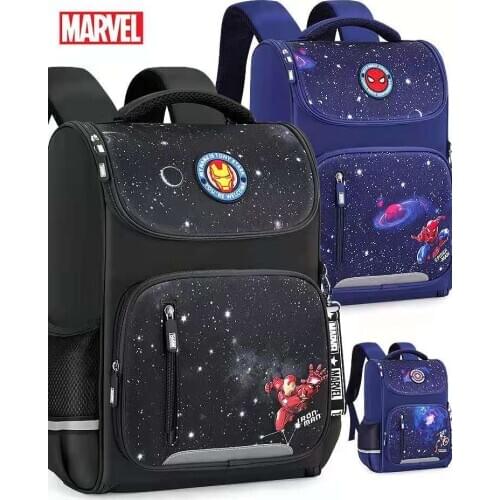 Disney Marvel School Bags for Boys Spider Man Primary Student Avengers Backpack Large Capacity Shoulder Bags Kids Gifts Mochilar