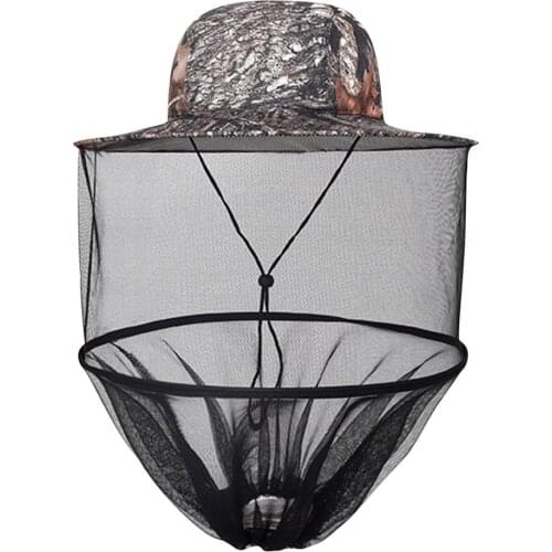 Fishing Cap Net Hat Head Face Protect Net Cover Anti Mosquito Bee Insect Mesh Hat Face Protector Travel Camping Equipment