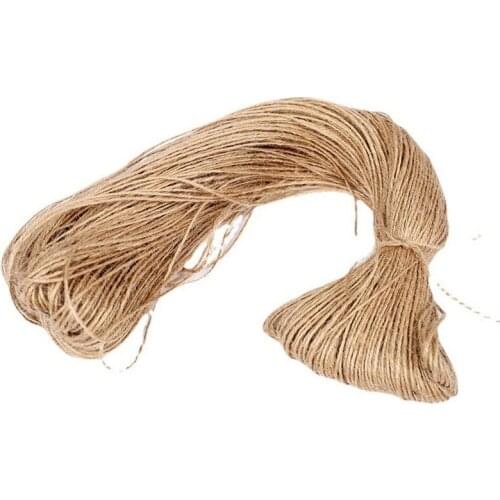 100yards 1mm Wide Natural Jute Twine String Twine Rope for Crafts, Wrapping, Packing, Gardening, Artworks and Wedding Decor