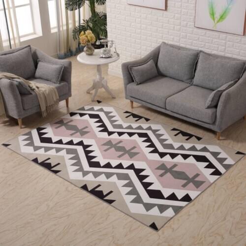 SR American Nordic Chenille Geometric Carpets For Living Room Home Bedroom Rugs Carpets Coffee Table Area Rug Play Delicate Mat
