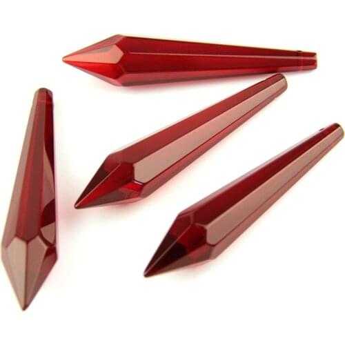 38mm/63mm/76mm 10pcs/50pcs/200pcs Glass Crystal Chandelier Lamp Prisms Point Pendant DIY Bead Hanging Suncatcher Icicle Tine