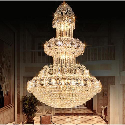 Traditional crystal chandeliers hotel lobby crystal lamps duplexes living room chandeliers large projects large chandeliers led