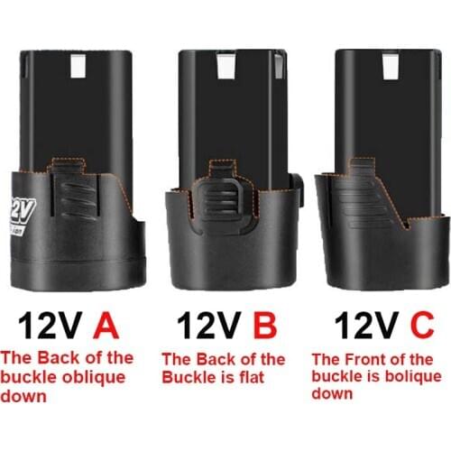 12V Universal Battery Rechargeable Lithium Battery For Electric drill Power Tools Electric Screwdriver Li-ion Battery