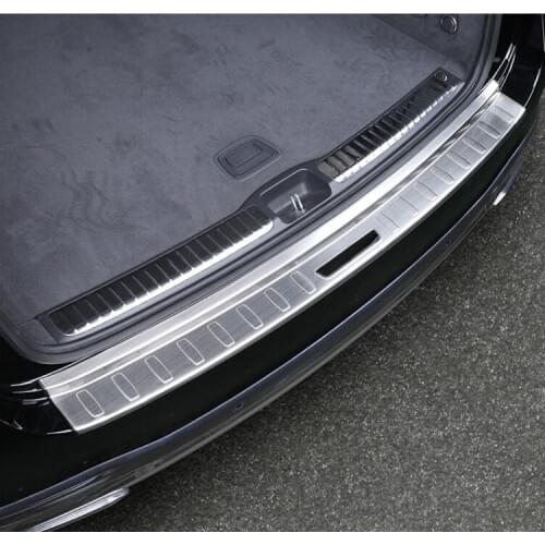 1 Set Band New Stainless Steel Car Rearguards Trunk Outer Rear Tail Box Bumper Pedal Plate Panel For Mercedes Benz GLE 2020