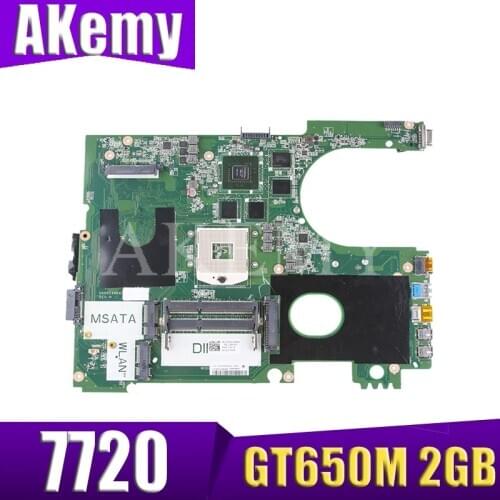 17R N7720 For DELL 5720 7720 motherboard CN-072P0M 072P0M motherboard DA0R09MB6H1 DA0R09MB6H3 2D GT650M 2GB work 100