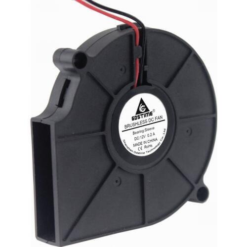 5PCS Gdstime Machine Equitment 12V DC Brushless Cooling Exhaust Blower Cooler Fan 75x15mm 75mm x 15mm 7515S