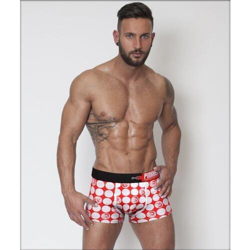 Free shipping!1pcs brand Pink hero grid boxers men gay underwear sexy solid underwear Cartoon printing boxer shorts for men
