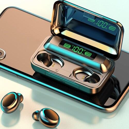 F9-5C Touch 5.0 Wireless Bluetooth Headset Two-Ear Motion Mini Ultra-Small Stealth Earphones Universal Sport Waterproof With Mic