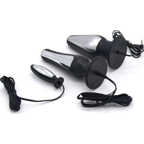 Safety Electric Shock Prostate Massager Anal Plug Vibrator Butt Plug Stimulator Anal SexToy Adult Masturbation For Men And Women