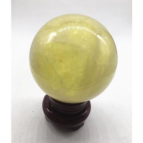 Brazilian Natural Topaz Ball Energy Quartz Crystal Ornament Ball Home Decoration Chakra Healing