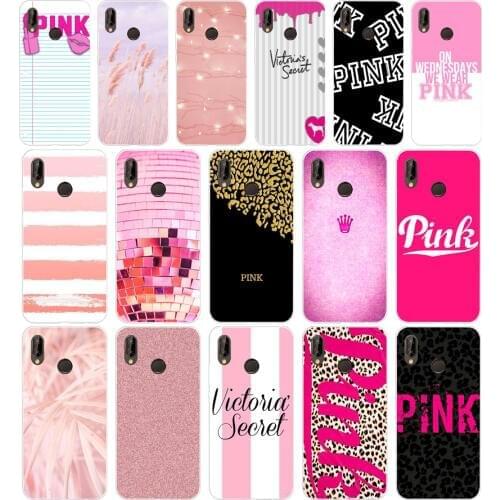 218H love pink girly pretty Design Soft Silicone Tpu Cover Case for huawei p 20 lite pro y6 2017 mate 10 lite