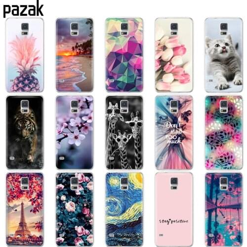 Cover For Samsung Galaxy S5 Case coque Soft Silicon TPU Cover on For Samsung S5 Neo bumper i9600 SM-G900F copas shockproof cute