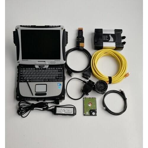 Diagnostic scanner for bm-w icom next with software hard disk 1tb ista expert mode with laptop cf19 touch screen full