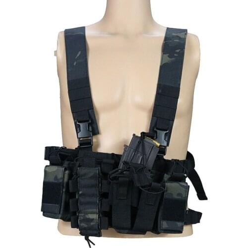 Men Tactical Multicam Vest Chest Rig Carrier Vests Magazine Pouches AK M4 Hunting Airsoft Shoulder Molle Combat Vest Accessories