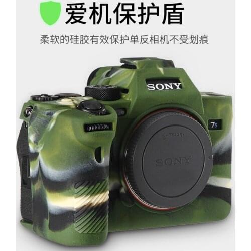 For Sony Alpha 7S III ILCE-7SM A7S3 Mirrorless Camera Litchi Texture Soft Silicone Camera Body Case Skin Bag Protector Cover