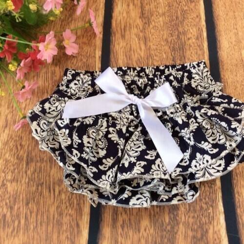 Newborn Ruffle Cotton Floral Baby Bloomers Diaper Cover Tutu Ruffled Panties Birthday Shorts Infant Baby Girl Bloomers