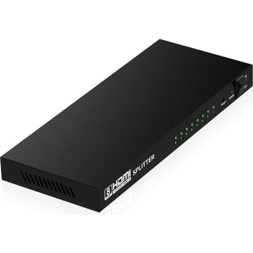 HOJIWI 1080P 8 Port Splitter Switcher 1x8 1 in 8 out HDMI-Compatible Distributor Splitter For HDTV PS3 XBOX EP program AE02