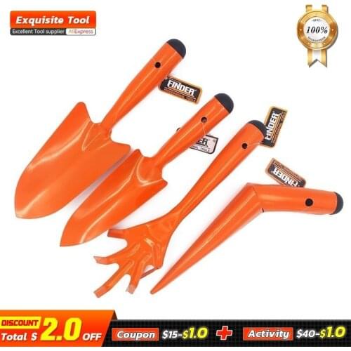 FINDER Mini Gardens Flower Tool Set Shovel Seeder Paws Agricultural Steel Garden Gardening Planting Tools Spade Hoes Scoop