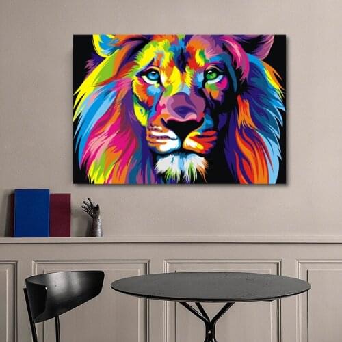 Nordic Modern Animal Cartoon Oil Painting Canvas Home Decor Kids Bedroom Living Room Wall Art Decoration Painting by Numbers