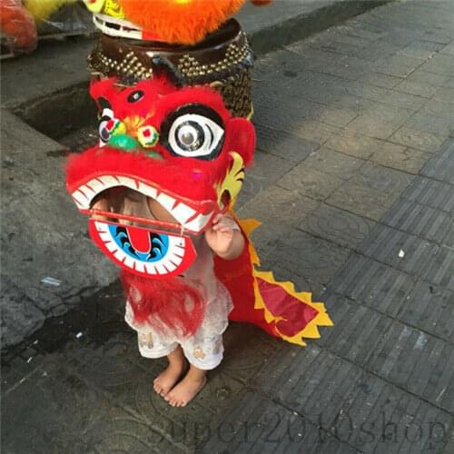 Chinese Folk Art Lion Dance Mascot Costume Southern Lion For Kids Clothing Cosplay Party Fancy Dress Advertising Parade Outfits