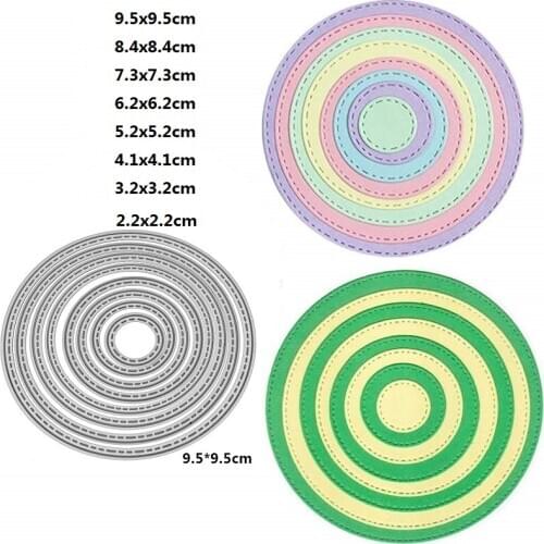 Round Square Metal Cutting Dies Square Heart Circle Die Rectangle Oval Background Craft Die Scrapbooking for DIY Card Template